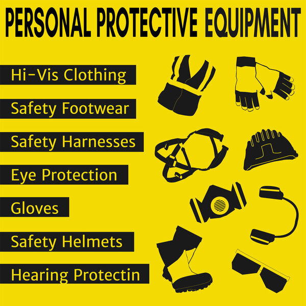 Personal Protective Equipment vector illustration set