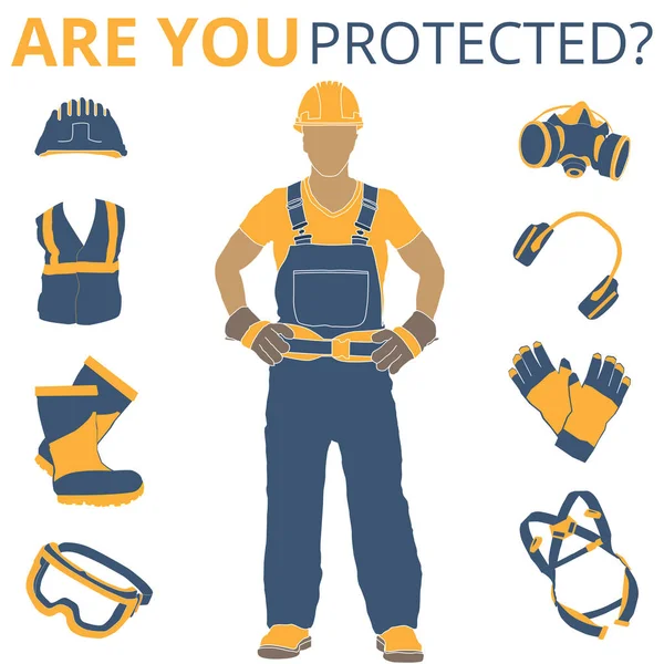 Personal Protective Equipment vector illustration — Stock Vector