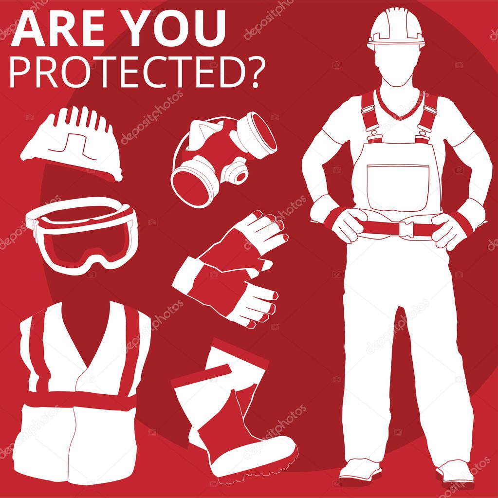 Personal Protective Equipment vector illustration