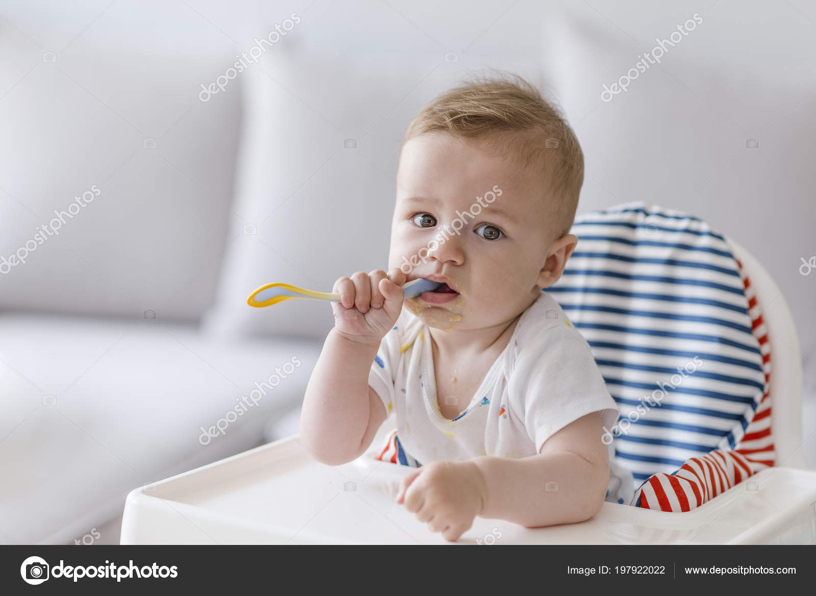 baby with spoon