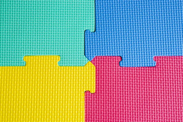 Colorful Puzzle Pieces Close — Stock Photo, Image