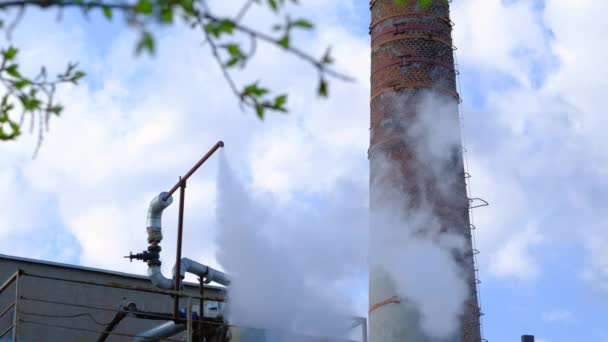 Verontreiniging lucht, industriële ondernemingen. — Stockvideo