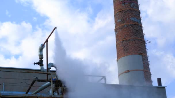 Verontreiniging lucht, industriële ondernemingen. — Stockvideo