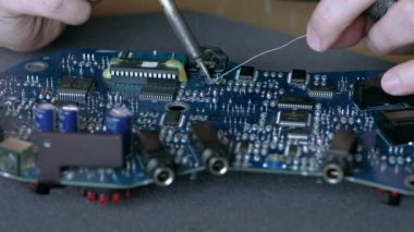 havya ve devre kartını elektronik laboratuarı çalışma yere.