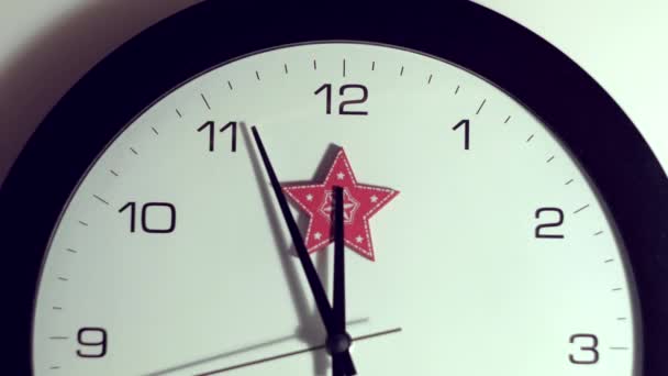 Reloj de oficina de Navidad timelapse — Vídeo de stock