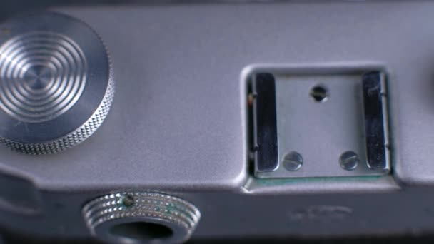 老式摄影相机的细节 — 图库视频影像