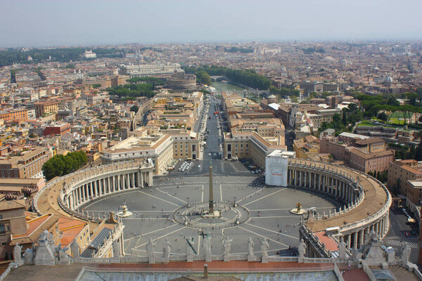 View of Rome from the roof of St. Peter's Basilica