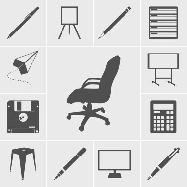 iş ve office simgeler vektör set