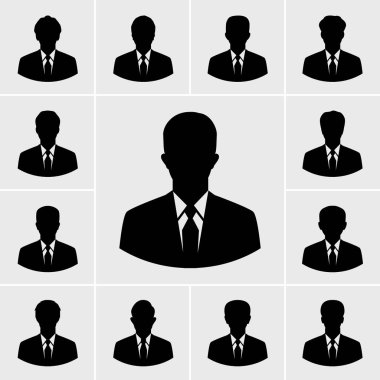 Tasarım vektör iş adamı Icons set