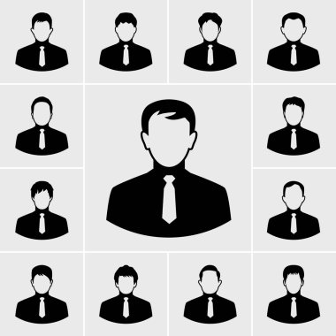 Tasarım vektör iş adamı Icons set