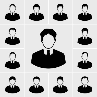 Tasarım vektör iş adamı Icons set