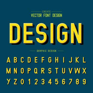 font ve alfabetik vektör arkaplan, harf ve metin grafik sanat tasarımı.