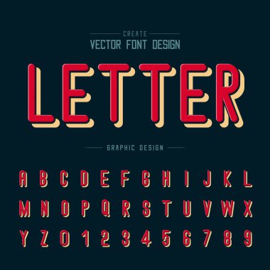 font ve alfabetik vektör arkaplan, harf ve metin grafik sanat tasarımı.