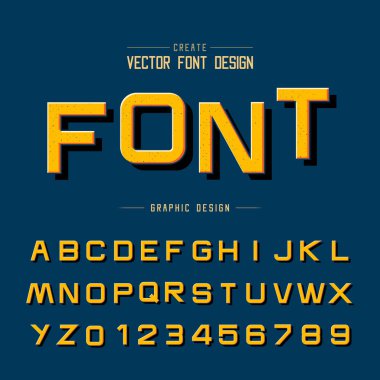 font ve alfabetik vektör arkaplan, harf ve metin grafik sanat tasarımı.