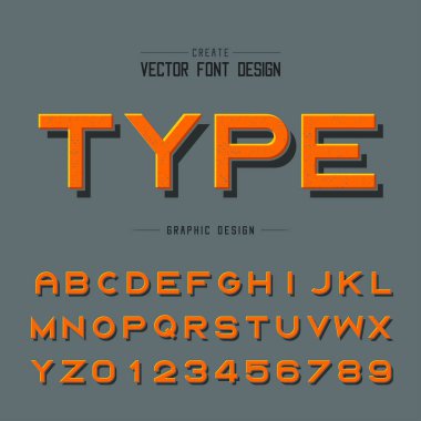 font ve alfabetik vektör arkaplan, harf ve metin grafik sanat tasarımı.