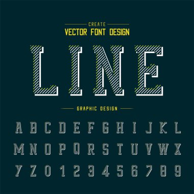 font ve alfabetik vektör arkaplan, harf ve metin grafik sanat tasarımı.