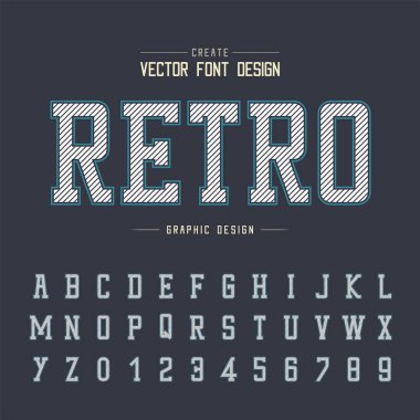 font ve alfabetik vektör arkaplan, harf ve metin grafik sanat tasarımı.