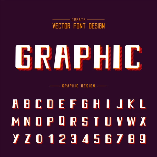 Fuente Vector Alfabético Diseño Arte Gráfico Fondo Letra Texto — Vector de stock