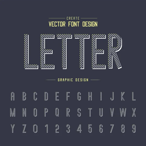 Fonte Vetor Alfabético Segundo Plano Letra Design Arte Gráfica Texto — Vetor de Stock