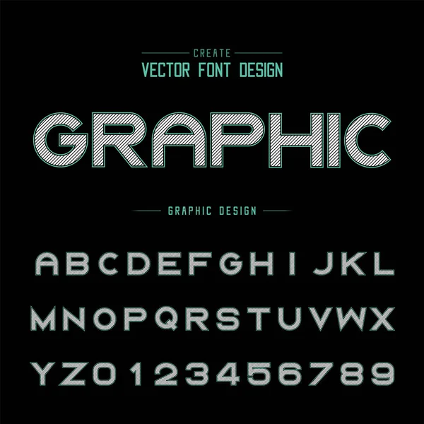 Font Alphabetical Vector Background Letter Text Graphic Art Design — Stock Vector
