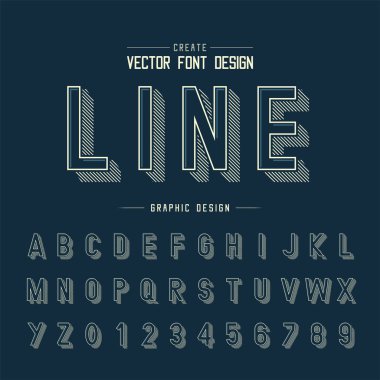 font ve alfabetik vektör arkaplan, harf ve metin grafik sanat tasarımı.