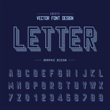 font ve alfabetik vektör arkaplan, harf ve metin grafik sanat tasarımı.