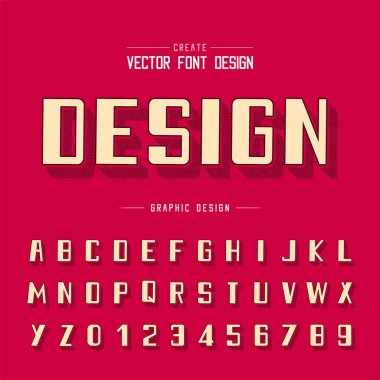 font ve alfabetik vektör arkaplan, harf ve metin grafik sanat tasarımı.