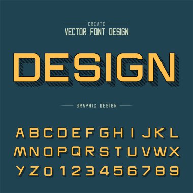 font ve alfabetik vektör arkaplan, harf ve metin grafik sanat tasarımı.