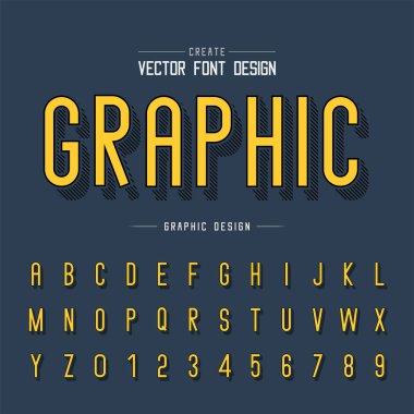 font ve alfabetik vektör arkaplan, harf ve metin grafik sanat tasarımı.