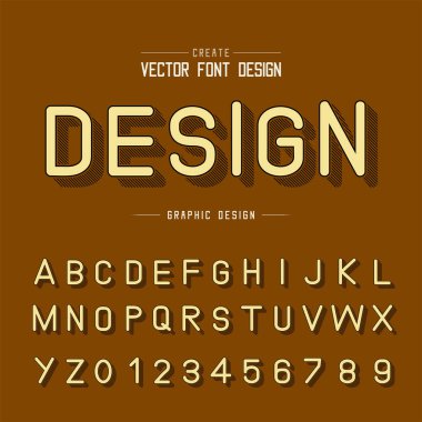 font ve alfabetik vektör arkaplan, harf ve metin grafik sanat tasarımı.