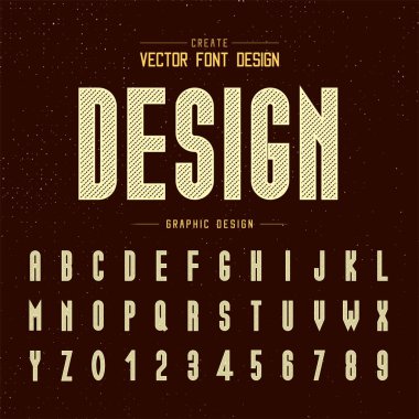 font ve alfabetik vektör arkaplan, harf ve metin grafik sanat tasarımı.