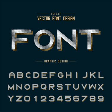 font ve alfabetik vektör arkaplan, harf ve metin grafik sanat tasarımı.
