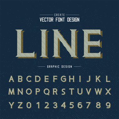 font ve alfabetik vektör arkaplan, harf ve metin grafik sanat tasarımı.