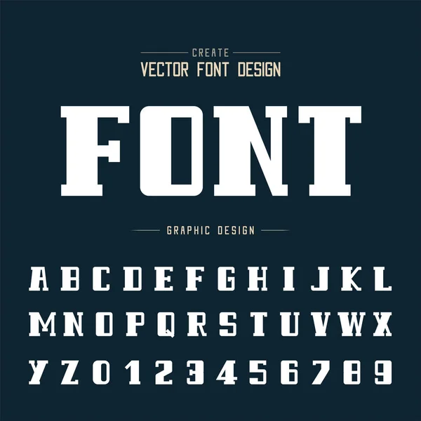 Bold Font and alphabet vector, Projektowanie skryptów i numerów, Graphic — Wektor stockowy