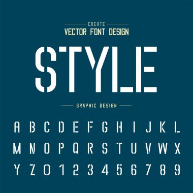 Teknoloji Yazı Tipi ve alfabe vektörü, Teknoloji Harfi yazı tipi ve sayı tasarımı, arkaplan üzerine grafik metin