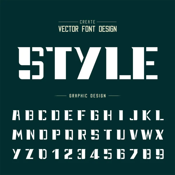 Tech Bold Font Graphic Alphabet Vector Technology Modern Typeface Letter — Stock Vector