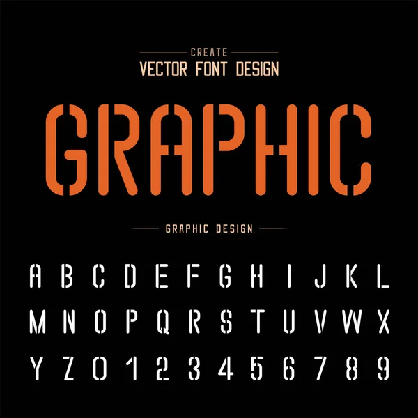 Tech Font Vettore Alfabeto Grafico Tecnologia Lettera Stile Carattere Tipografico — Vettoriale Stock