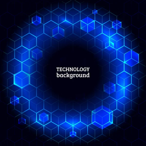 Estructura Hexágono Elementos Comunicación Experiencia Alta Tecnología Para Ciencia Tecnología — Archivo Imágenes Vectoriales