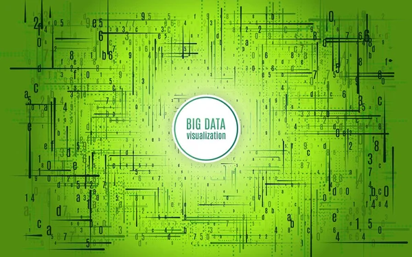 Abstrakte Big Data Illustration Informationsströme Netzwerkverbindungsstruktur — Stockvektor