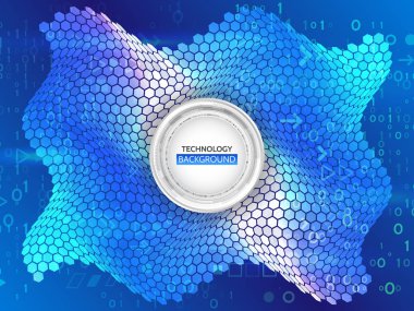 Soyut dalga şekli altıgenler yapılır.