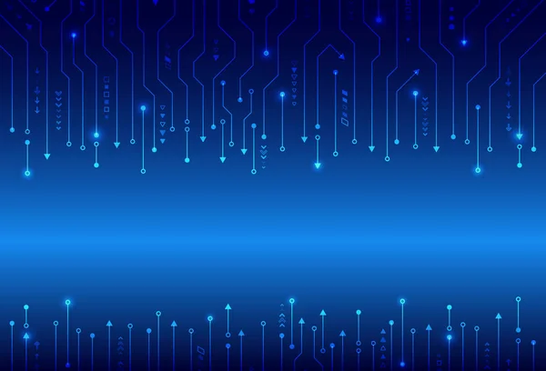 Textura Fondo Futurista Alta Tecnología Placa Circuito Con Varios Elementos — Vector de stock