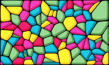 Soyut renkli Voronoi geometrik arka plan