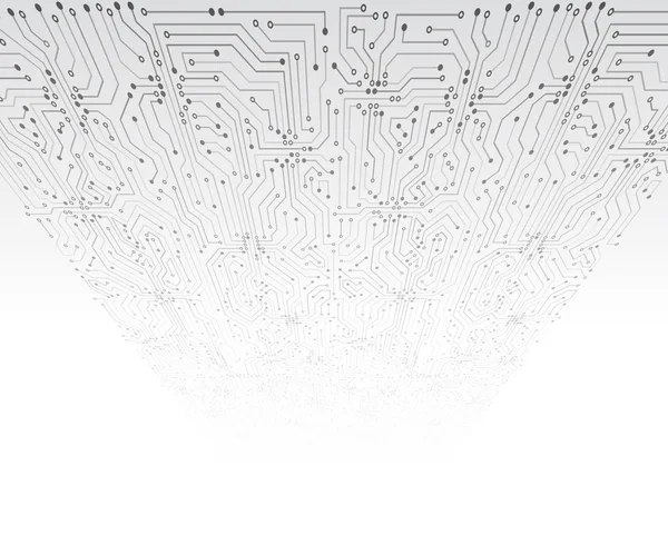 Placa de circuito 3D abstracta. Ilustración vectorial futurista . — Vector de stock