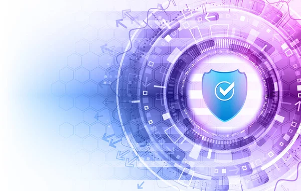 Cybersecurity pro obchod a internetový projekt. — Stockový vektor