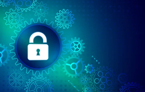Protección de datos, privacidad y concepto de seguridad en Internet . — Vector de stock