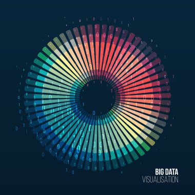 Big data visualization. Abstract background with lines array and binary code. Connection structure. Data array visual concept. Big data connection complex. clipart svg vector 