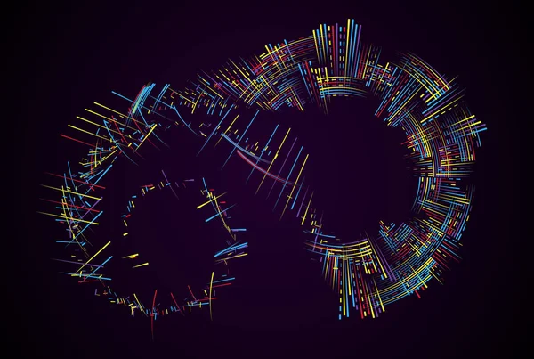 Ordenando código binario. Fondo de tecnología vectorial . — Archivo Imágenes Vectoriales