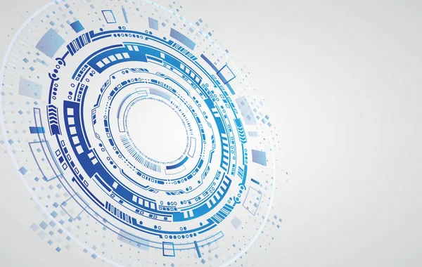 Ilustración de vector de diseño de fondo de tecnología circular . — Archivo Imágenes Vectoriales