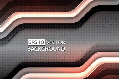 Renk dalgası ve noktalar ile tasarım vektör illüstrasyon. Yarı ton etkisi.