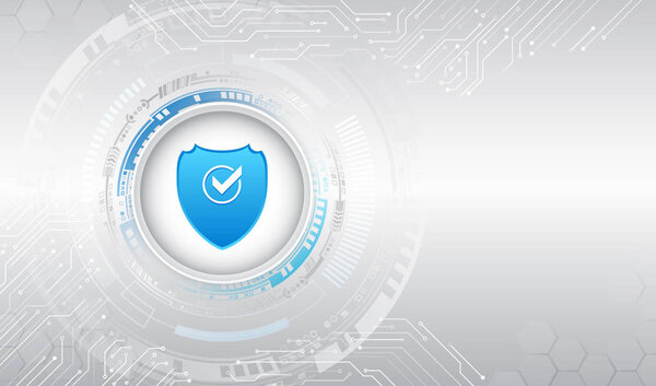 Концепция защиты данных. Подключение значка щита и интернет-технологии
.